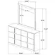 Ines White 6 Drawer Dresser with Mirror