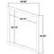 Ines White Square Dresser Mirror