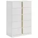 Ines Navy and Gold Upholstered Panel Bedroom Set