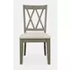 Telluride Driftwood Gray and Beige Upholstered 5 Piece Counter Height Dining Set