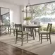 Telluride Driftwood Gray and Beige Upholstered 5 Piece Counter Height Dining Set