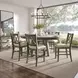 Telluride Driftwood Gray and Beige Upholstered 7 Piece Counter Height Dining Set