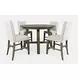 Telluride Driftwood Gray and White Upholstered 5 Piece Counter Height Dining Set