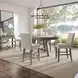 Telluride Driftwood Gray and White Upholstered 5 Piece Counter Height Dining Set