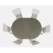 Telluride Driftwood Gray and White Upholstered 7 Piece Counter Height Dining Set