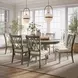Telluride Driftwood Gray and Beige Upholstered 7 Piece Dining Set