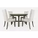 Telluride Driftwood Gray and White Upholstered 5 Piece Dining Set
