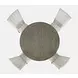 Telluride Driftwood Gray and White Upholstered 5 Piece Dining Set