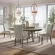 Telluride Driftwood Gray and White Upholstered 5 Piece Dining Set