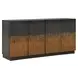Florentine Satin Espresso 4 Door Accent Cabinet