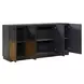 Florentine Satin Espresso 4 Door Accent Cabinet