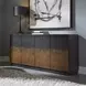 Florentine Satin Espresso 4 Door Accent Cabinet