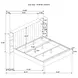 Arielle Light Oak and Light Tan King Upholstered Bookcase Storage Panel Bed
