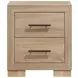 Arielle Light Oak and Light Tan Upholstered Bookcase Storage Panel Bedroom Set