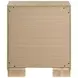 Arielle Light Oak and Light Tan Upholstered Bookcase Storage Panel Bedroom Set