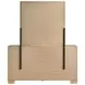 Arielle Light Oak and Light Tan Upholstered Bookcase Storage Panel Bedroom Set