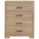 Arielle Light Oak and Light Tan Upholstered Bookcase Storage Panel Bedroom Set