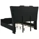 Lorient Black Queen Upholstered Panel Bed with LED