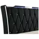 Lorient Black Queen Upholstered Panel Bed with LED