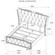 Lorient Black Queen Upholstered Panel Bed with LED