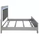 Gunnison Silver Metallic King Panel Bed