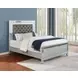 Gunnison Silver Metallic and Brown California King Upholstered Panel Bed with LED