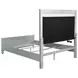 Gunnison Silver Metallic and Brown California King Upholstered Panel Bed with LED