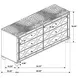 Gunnison Silver Metallic Dresser