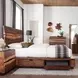 Winslow Smokey Walnut and Coffee Bean Queen Storage Platform Bed