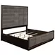 Durango Smoked Peppercorn and Gray California King Upholstered Panel Bed