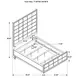 Durango Smoked Peppercorn and Gray California King Upholstered Panel Bed