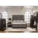 Durango Smoked Peppercorn and Gray California King Upholstered Panel Bed