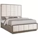Durango Taupe Oak and Cream California King Upholstered Panel Bed
