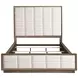 Durango Taupe Oak and Cream California King Upholstered Panel Bed