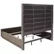 Durango Taupe Oak and Cream California King Upholstered Panel Bed