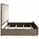 Durango Taupe Oak and Cream California King Upholstered Panel Bed