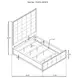 Durango Taupe Oak and Cream California King Upholstered Panel Bed