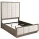 Durango Washed Oak Queen Upholstered Panel Bed