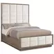 Durango Washed Oak Queen Upholstered Panel Bed