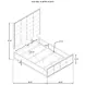Durango Washed Oak Queen Upholstered Panel Bed