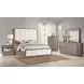 Durango Washed Oak Queen Upholstered Panel Bed