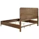 Maderia Walnut King Upholstered Panel Bed