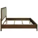 Maderia Walnut and Taupe California King Upholstered Panel Bed