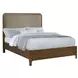 Maderia Walnut Queen Upholstered Panel Bed
