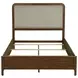 Maderia Walnut Queen Upholstered Panel Bed
