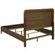 Maderia Walnut Queen Upholstered Panel Bed