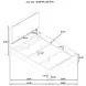 Maderia Walnut Queen Upholstered Panel Bed