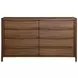 Maderia Walnut 8 Drawer Dresser