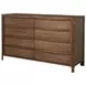 Maderia Walnut 8 Drawer Dresser