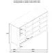 Maderia Walnut 8 Drawer Dresser